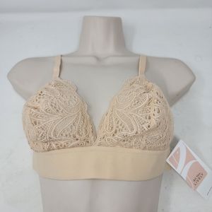 All you Lively Large Biege Lace Wireless Bra 36C-38D